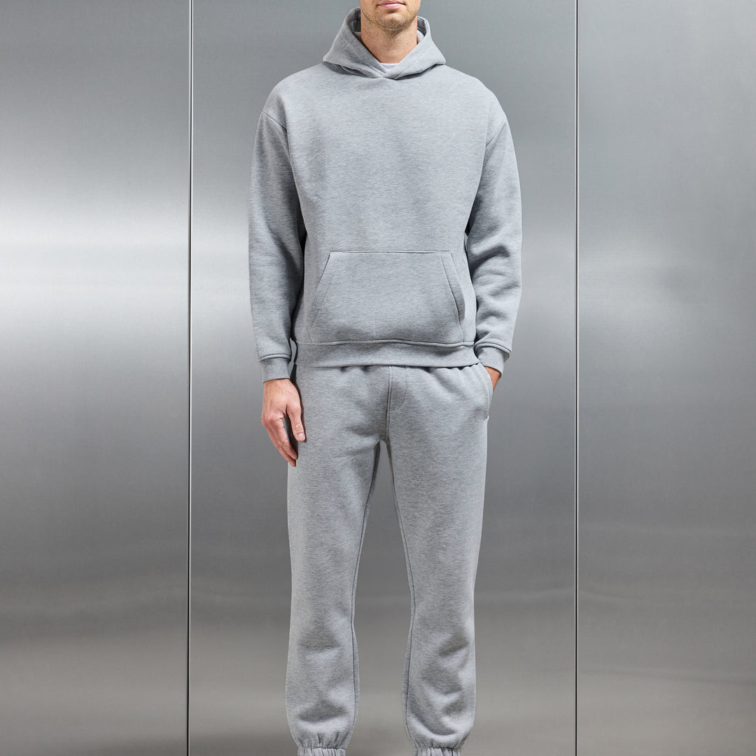 Essential Relaxed Fit Cuffed Jogger in Marl Grey
