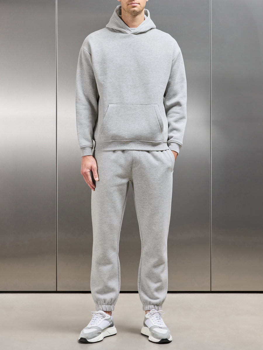 Essential Relaxed Fit Cuffed Jogger in Marl Grey