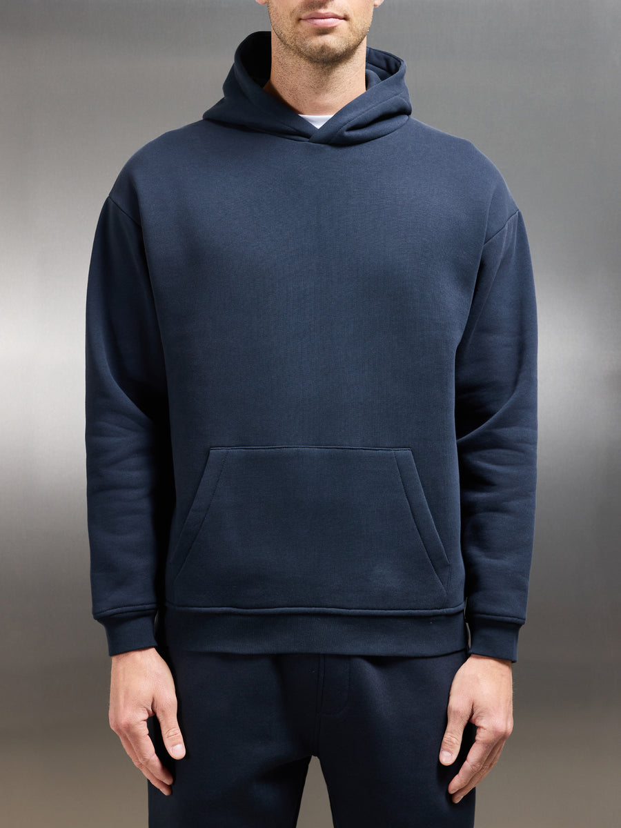 Essential Relaxed Hoodie in Navy