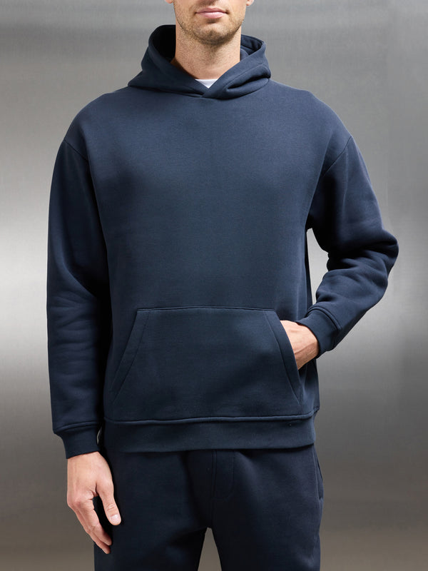 Essential Relaxed Hoodie in Navy