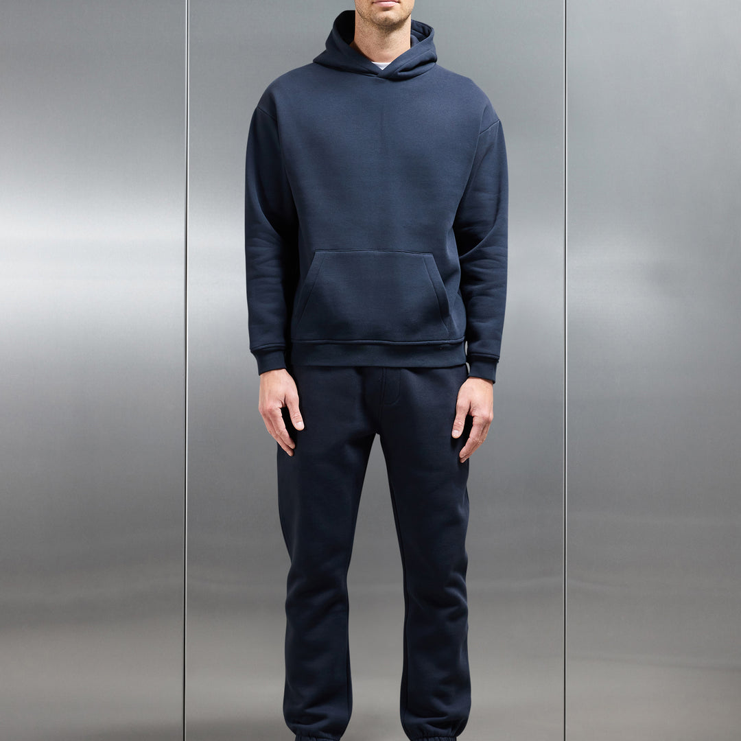 Essential Relaxed Hoodie in Navy