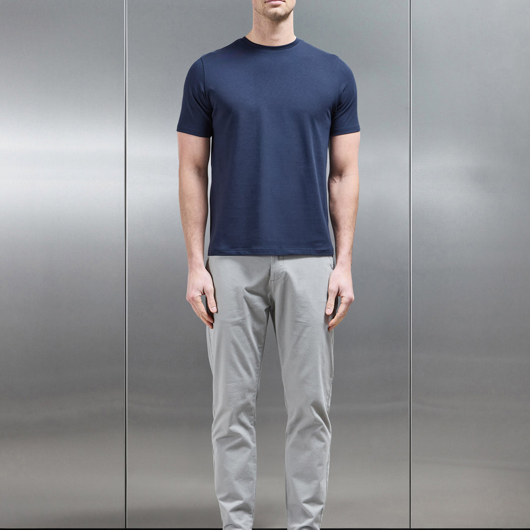 Essential Slim Fit Cotton Stretch T-Shirt in Navy