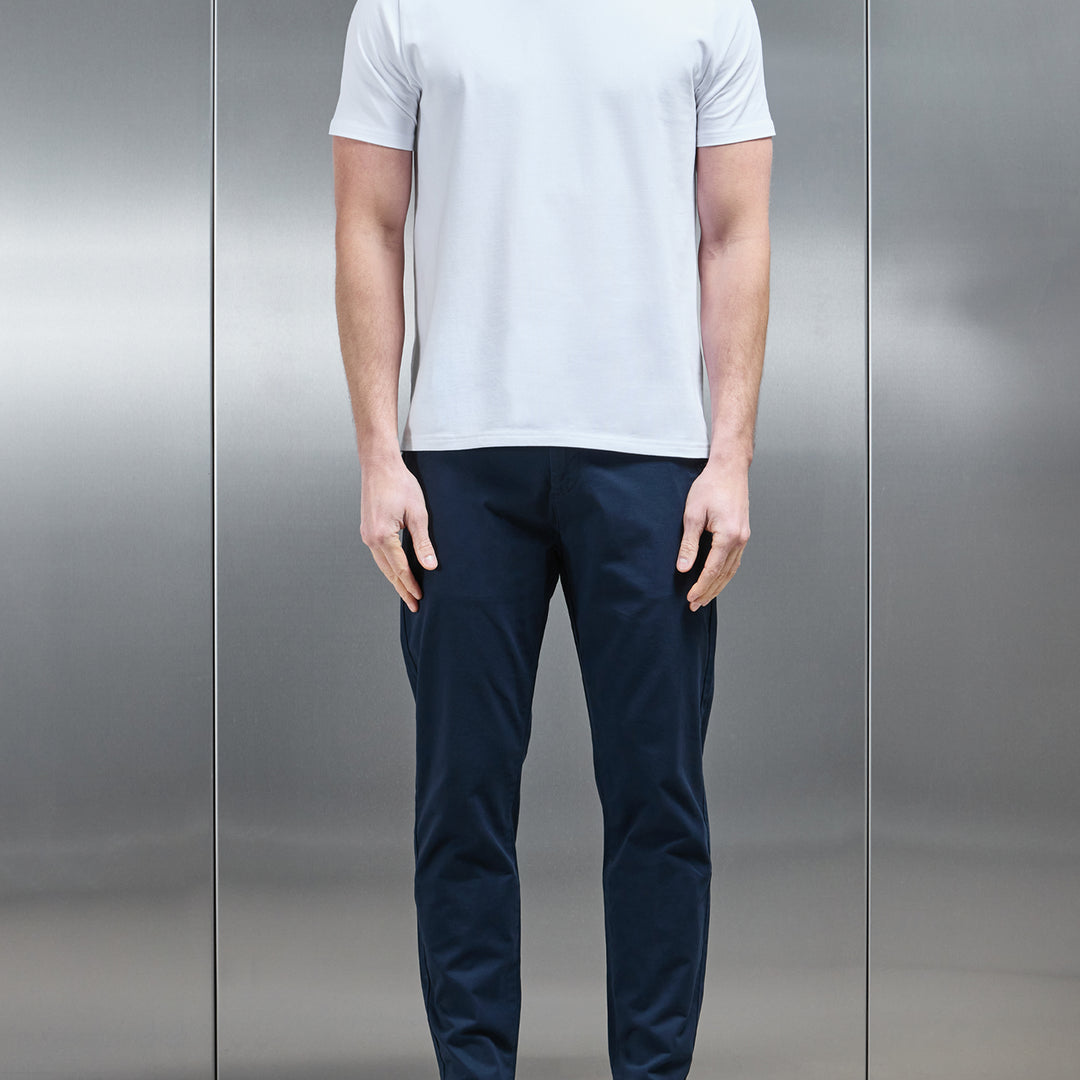 Essential Slim Fit Cotton Stretch T-Shirt in White