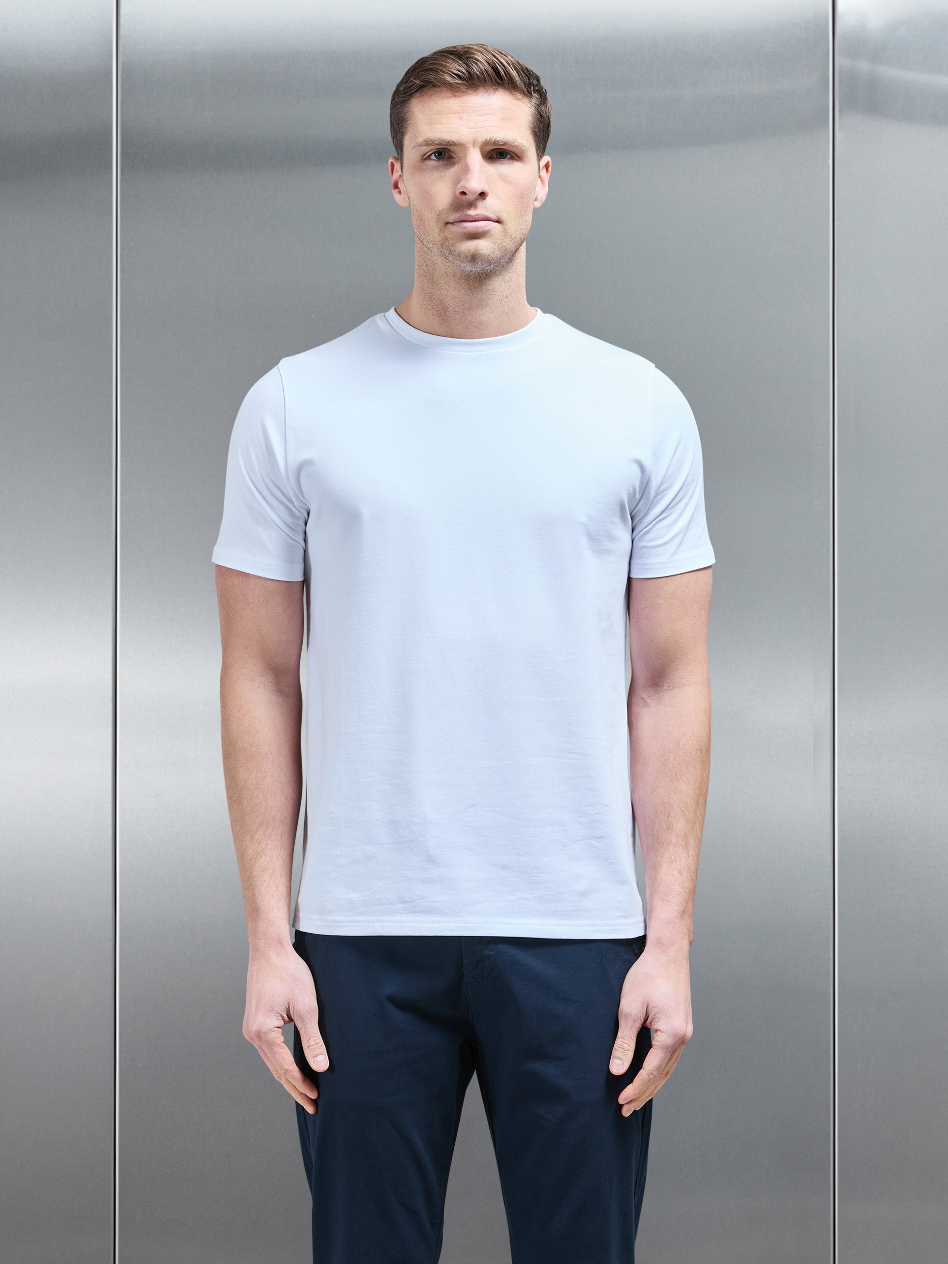 Slim Fit Cotton T-Shirt in White