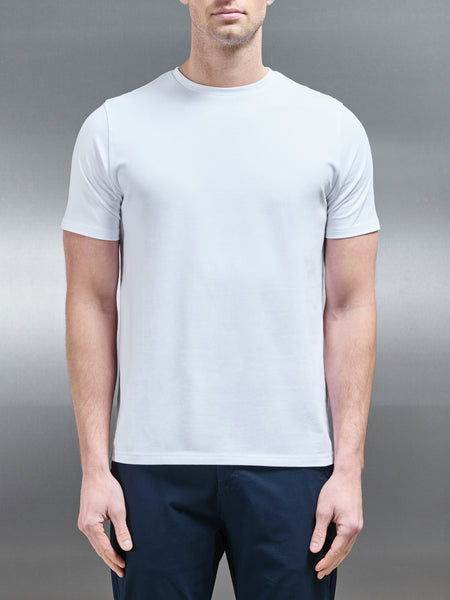 Essential Slim Fit Cotton Stretch T-Shirt in White