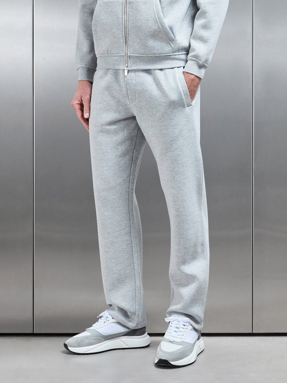 Essential Straight Leg Jogger in Marl Grey
