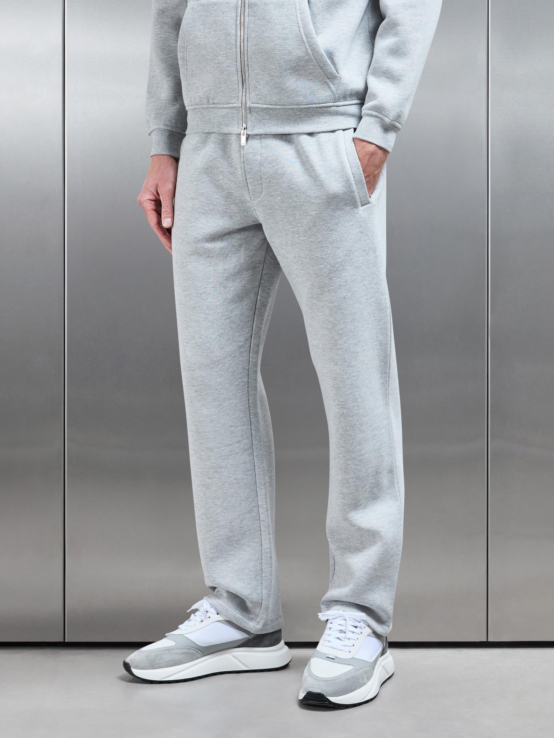 Essential Relaxed Straight Leg Jogger in Marl Grey
