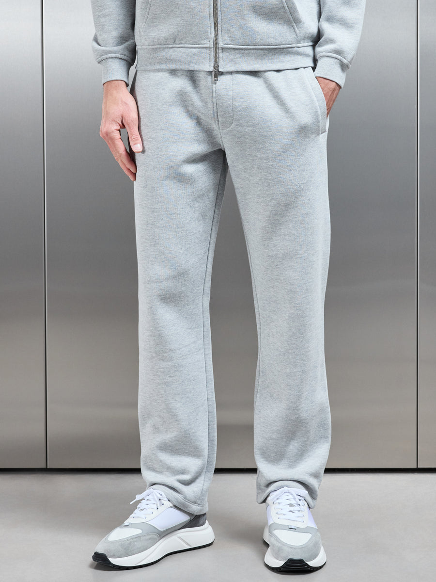 Essential Straight Leg Jogger in Marl Grey