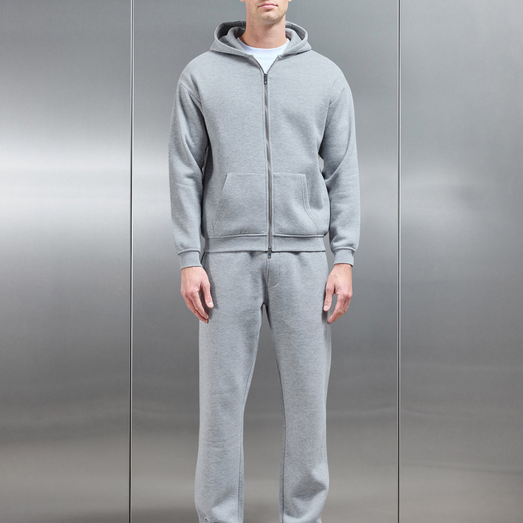 Essential Straight Leg Jogger in Marl Grey