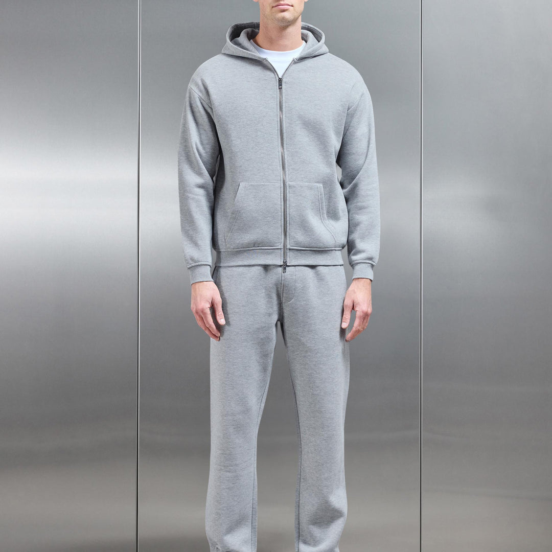 Essential Straight Leg Jogger in Marl Grey