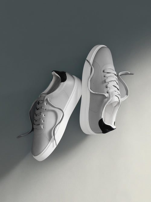 Everyday Leather Trainer in Grey