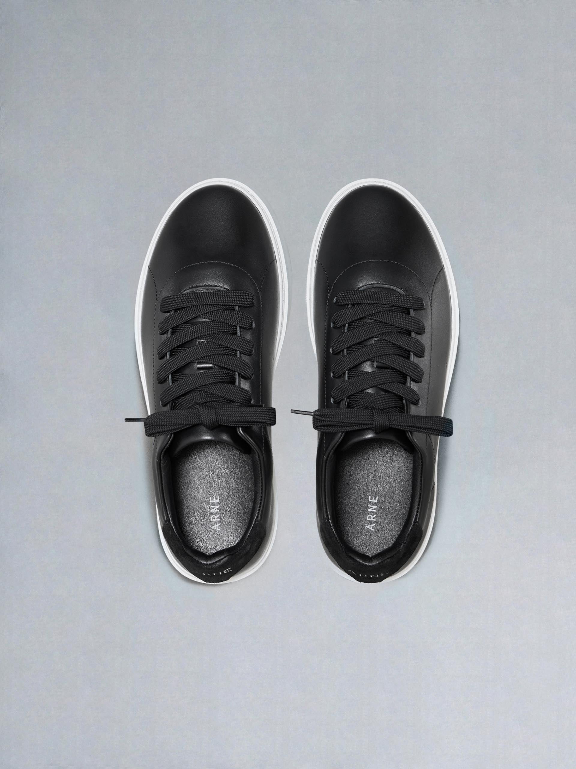 Everyday Leather Trainer in Black