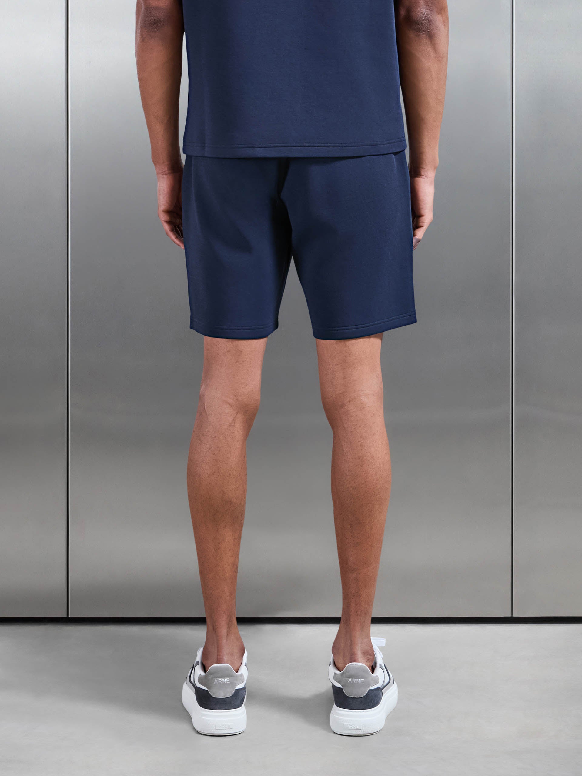Everyday Luxe Piping Short in Navy