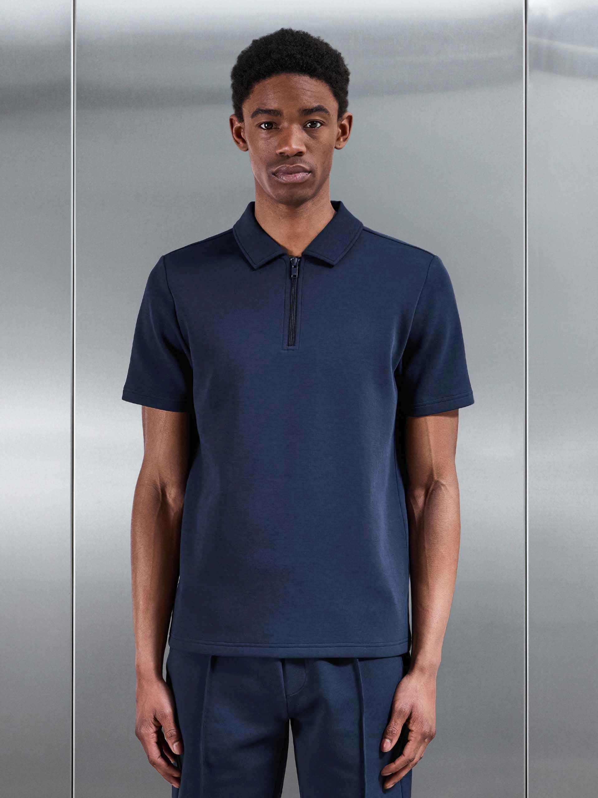 Everyday Luxe Polo Shirt in Navy