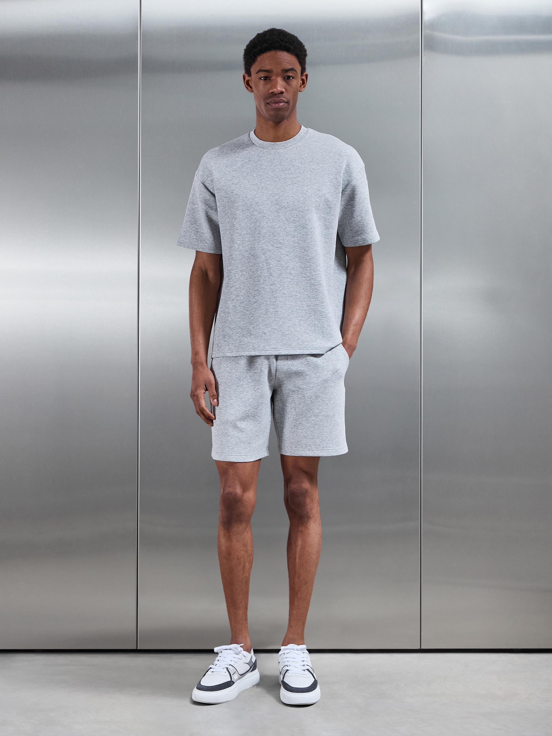 Everyday Luxe Short in Marl Grey