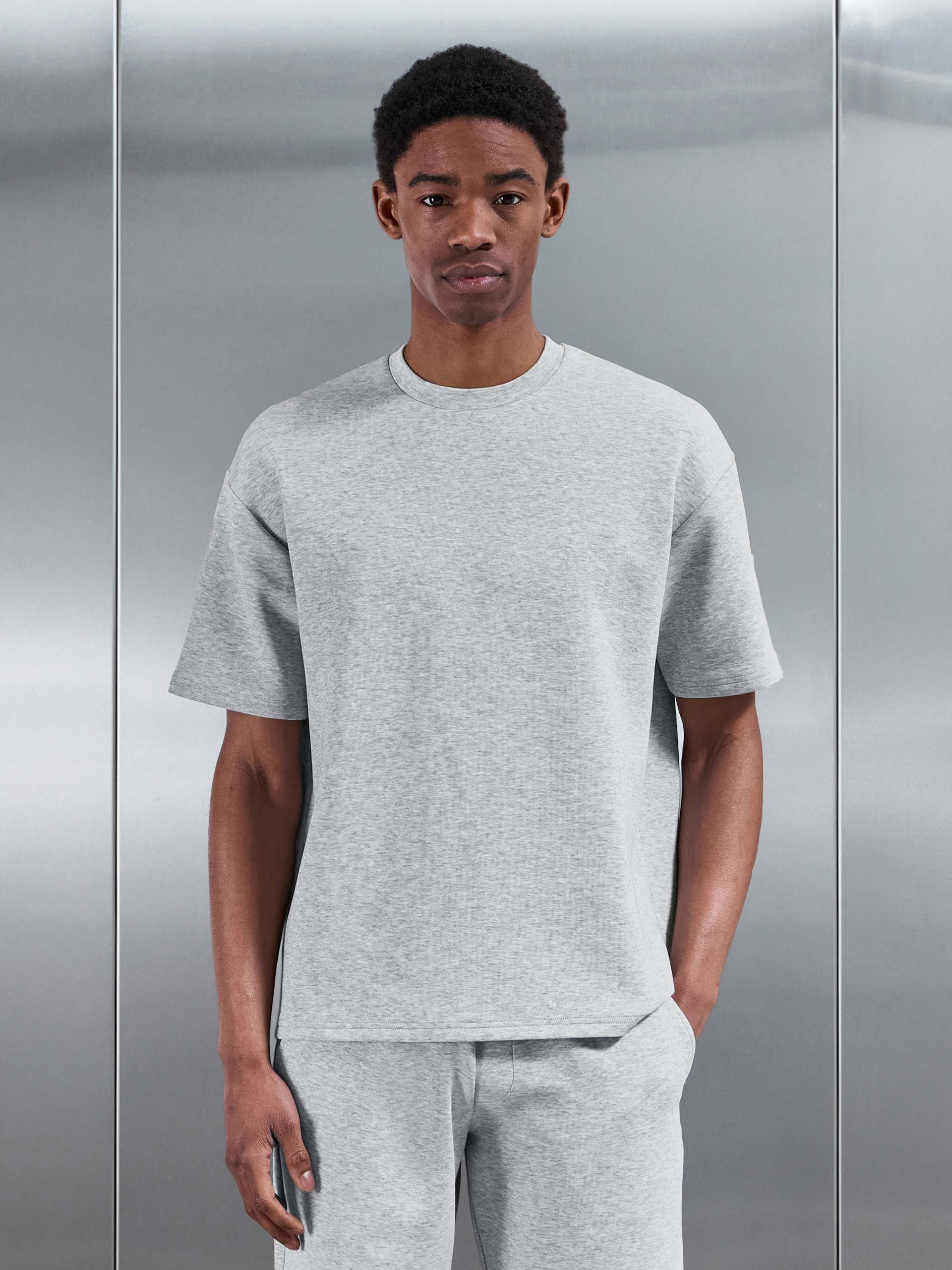 Everyday Luxe T-Shirt in Marl Grey