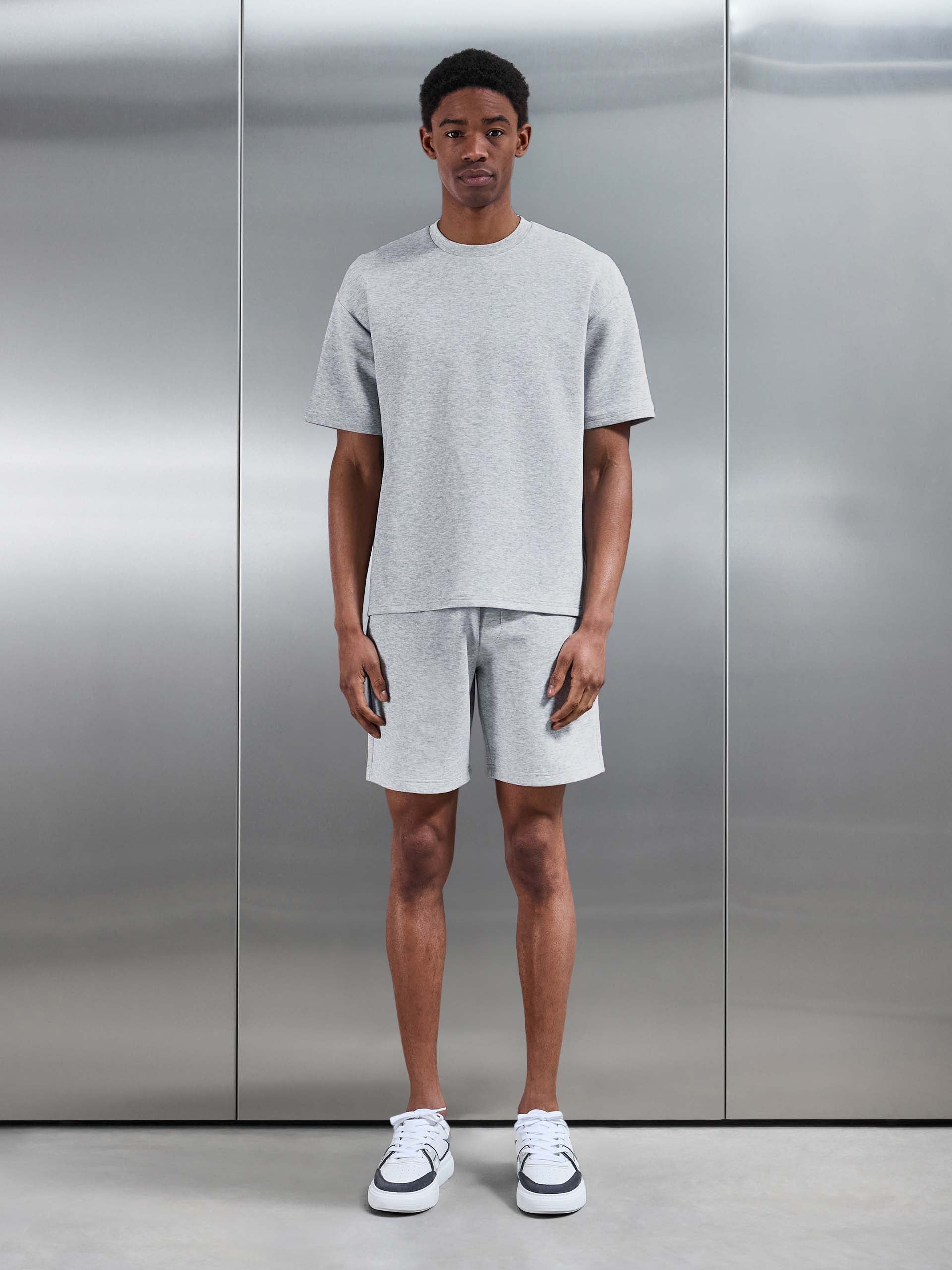 Everyday Luxe Relaxed T-Shirt in Marl Grey