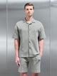 Everyday Luxe Revere Collar Shirt in Stone