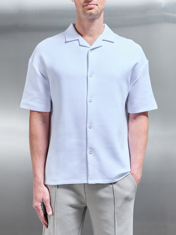 Everyday Luxe Revere Collar Shirt in White