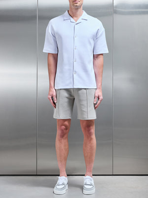 Everyday Luxe Revere Collar Shirt in White