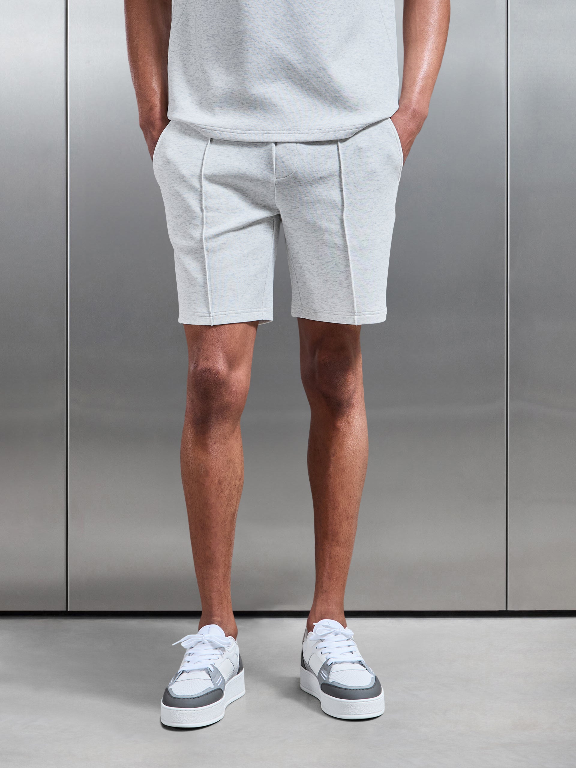 Everyday Luxe Short in White Marl