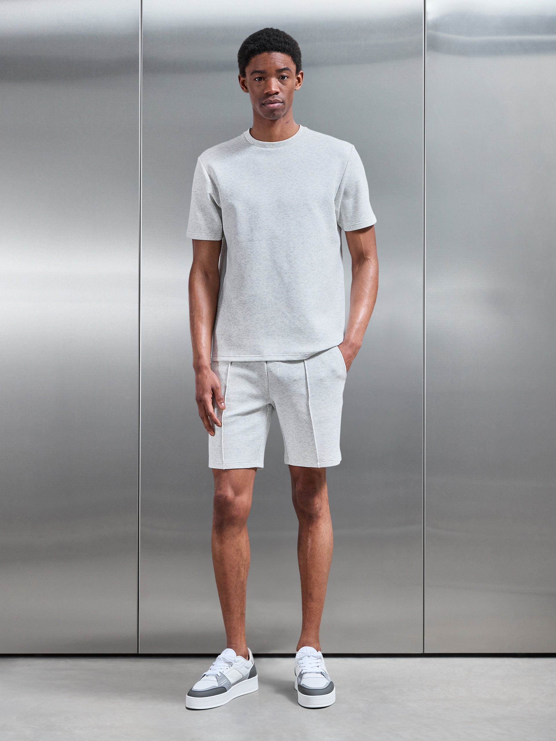 Everyday Luxe Short in White Marl