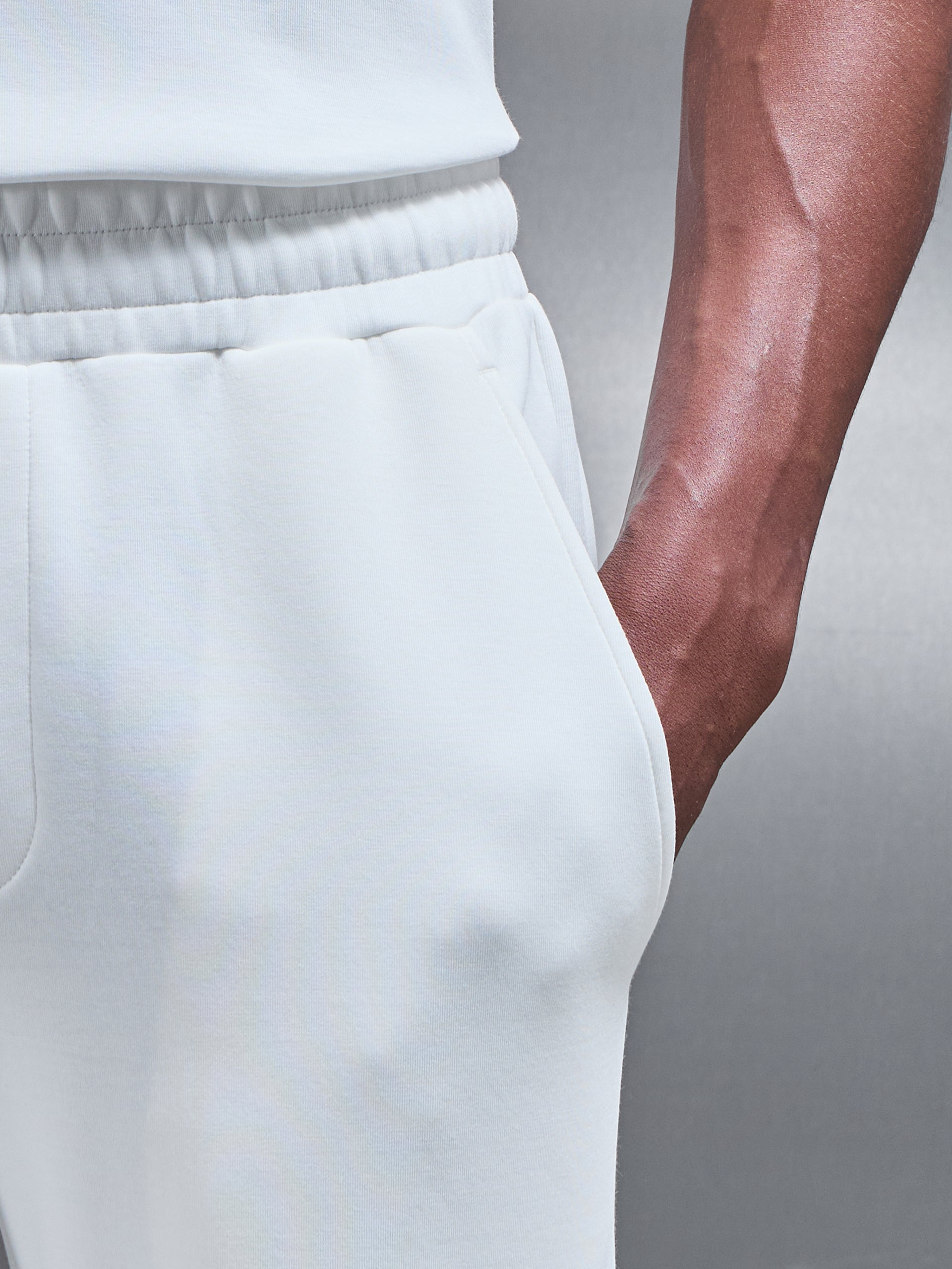 Everyday Luxe Straight Leg Jogger in Off White