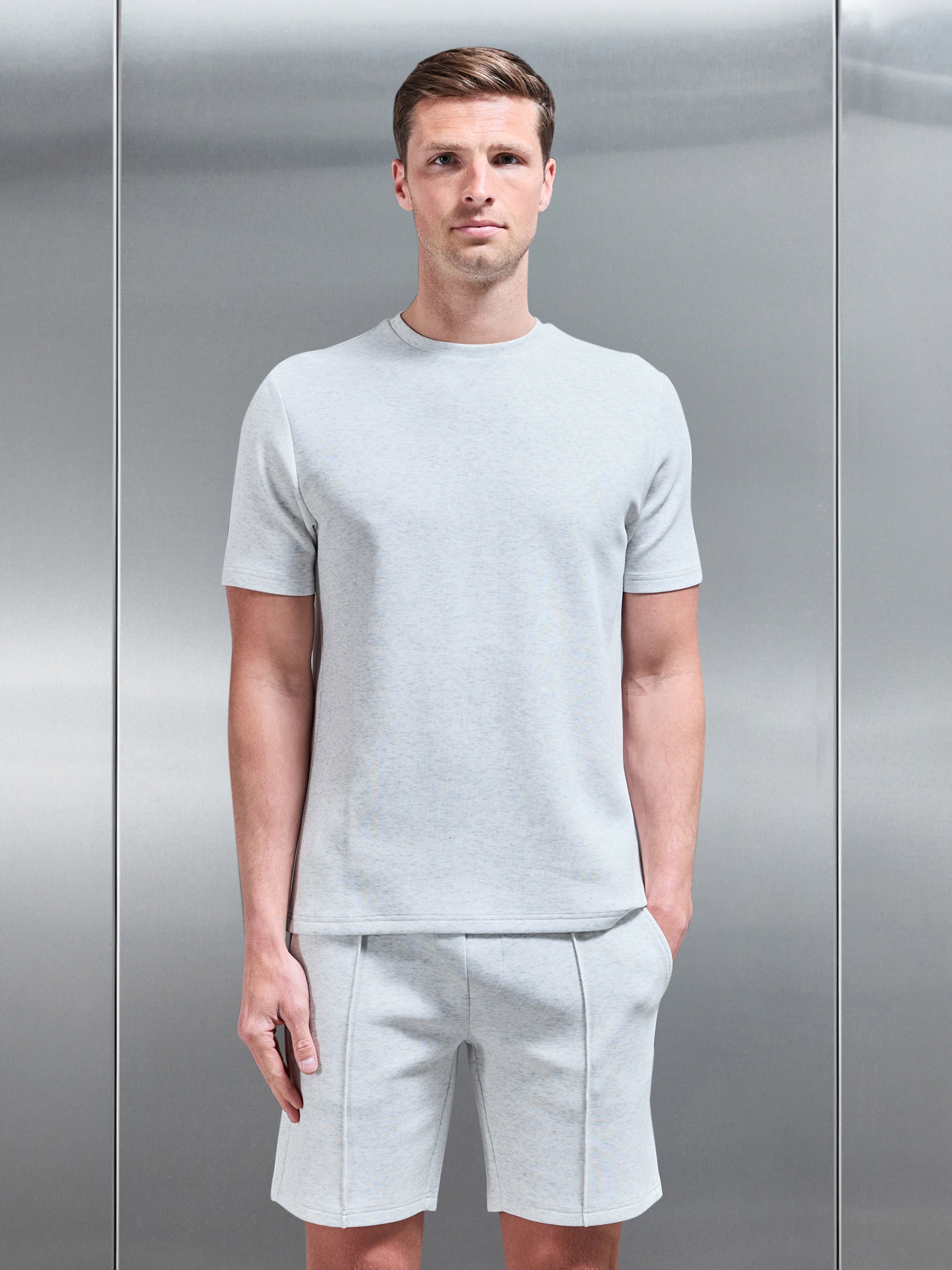 Everyday Luxe T-Shirt in White Marl