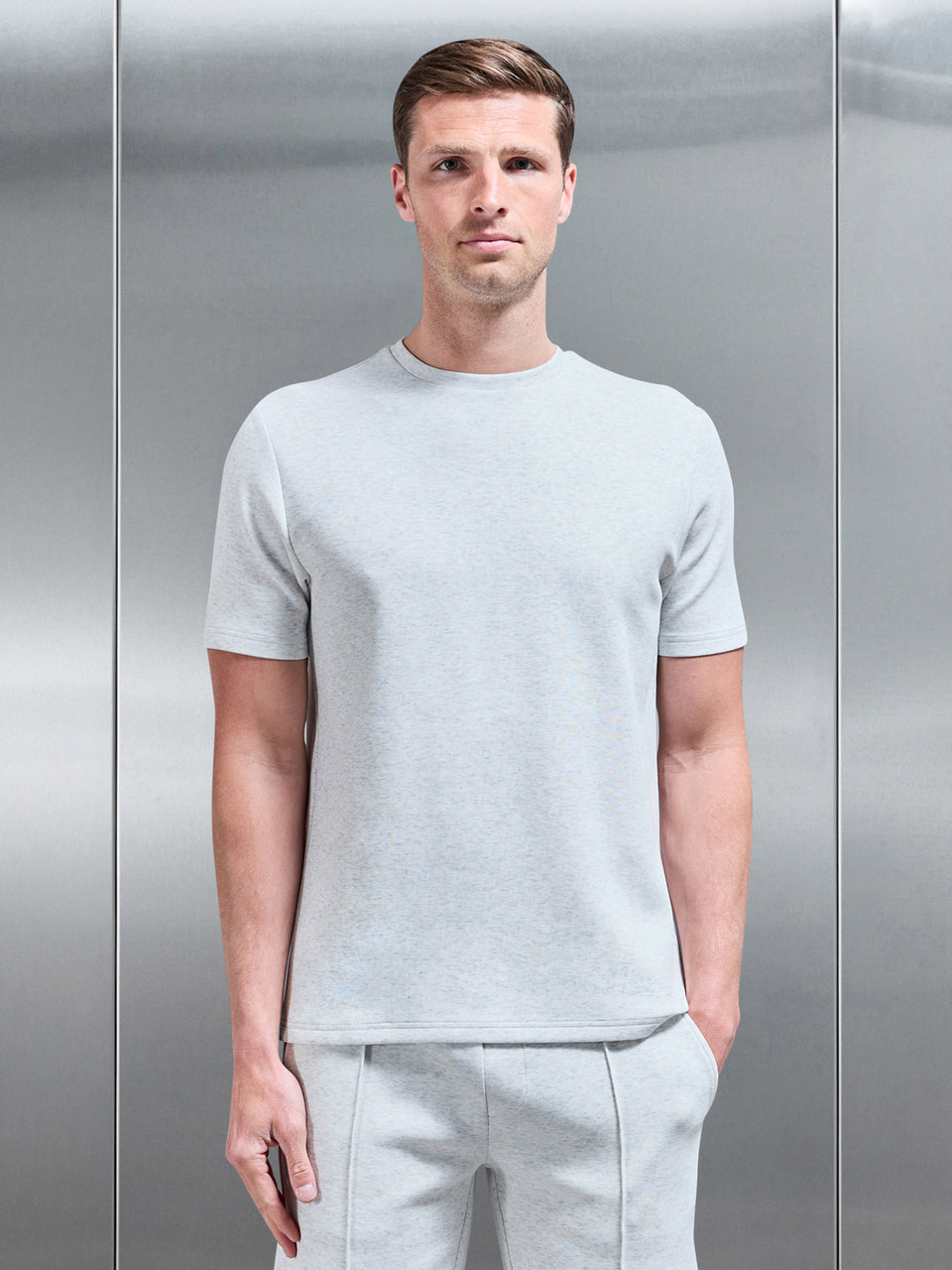 Everyday Luxe T-Shirt in White Marl