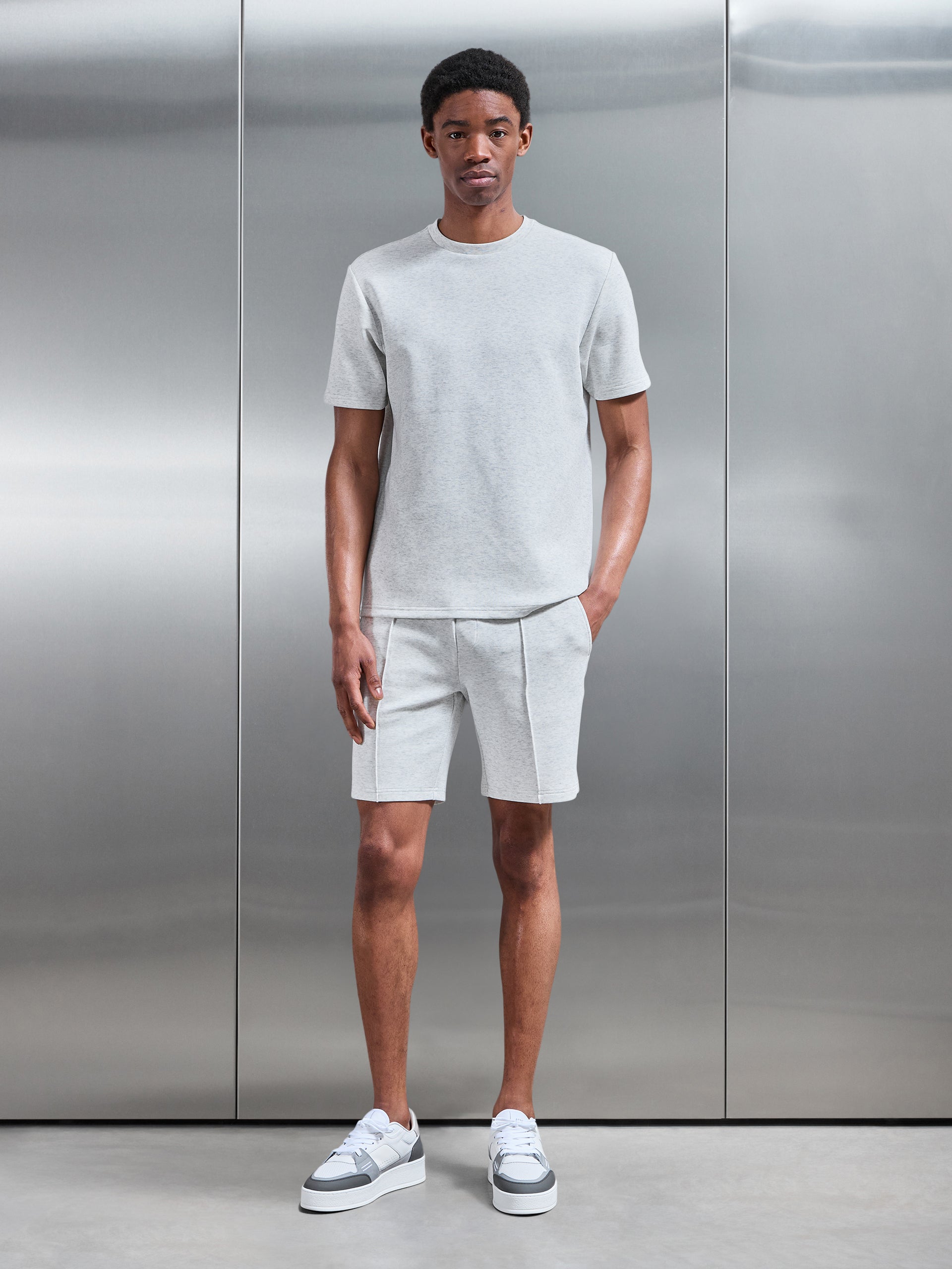 Everyday Luxe T-Shirt in White Marl