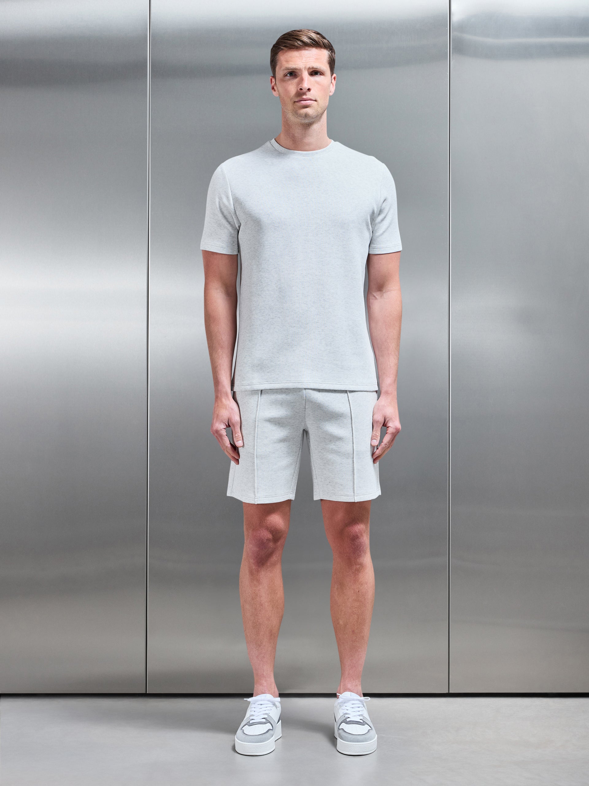 Everyday Luxe T-Shirt in White Marl