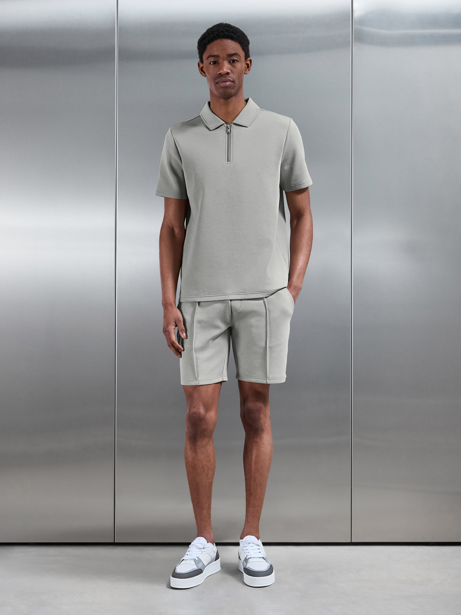 Everyday Luxe Polo Shirt in Stone
