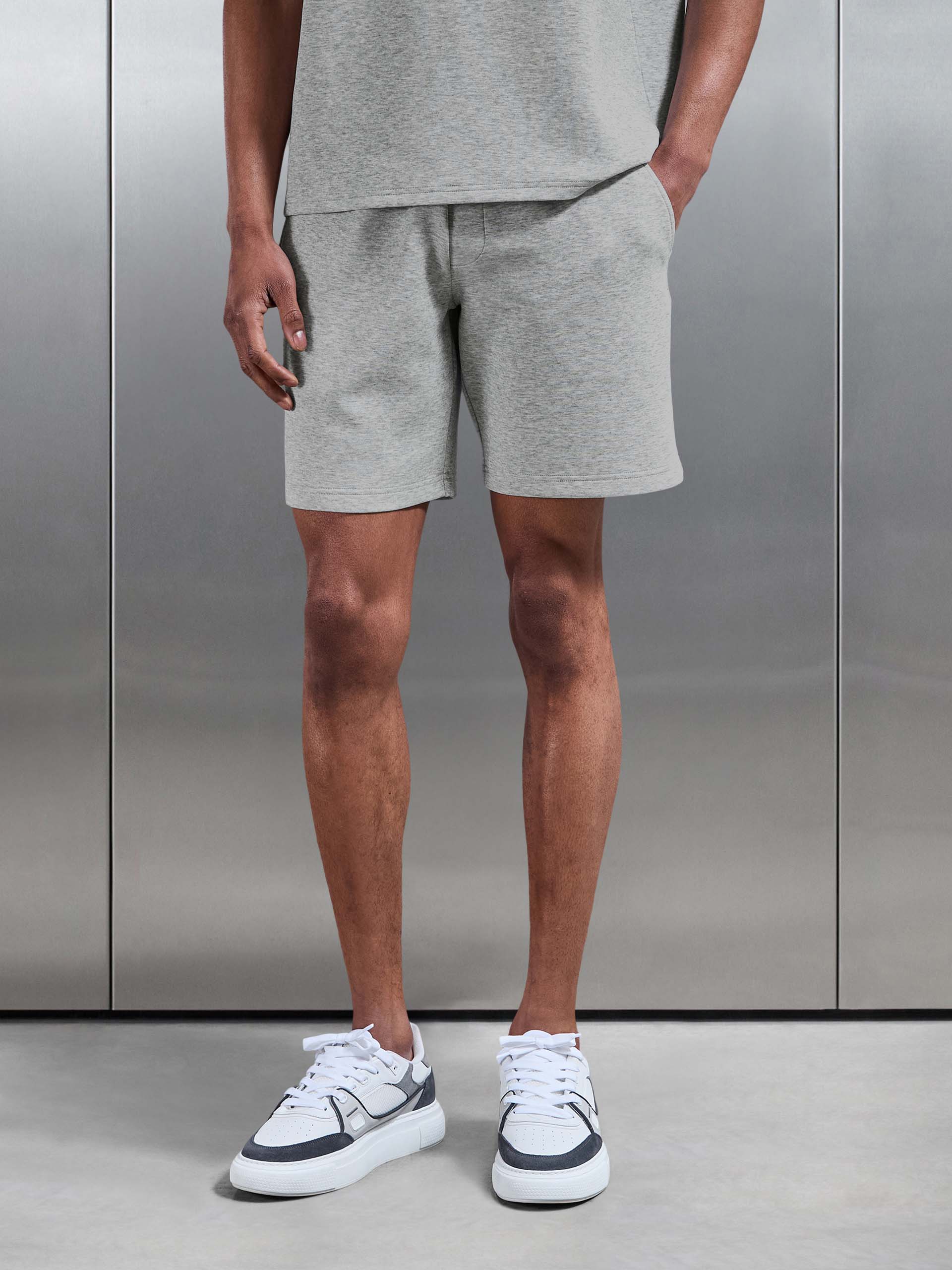 Everyday Luxe Relaxed Short in Marl Grey