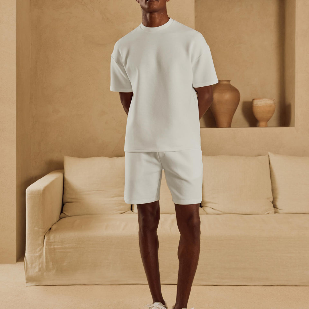 Everyday Luxe Relaxed Short in Off White