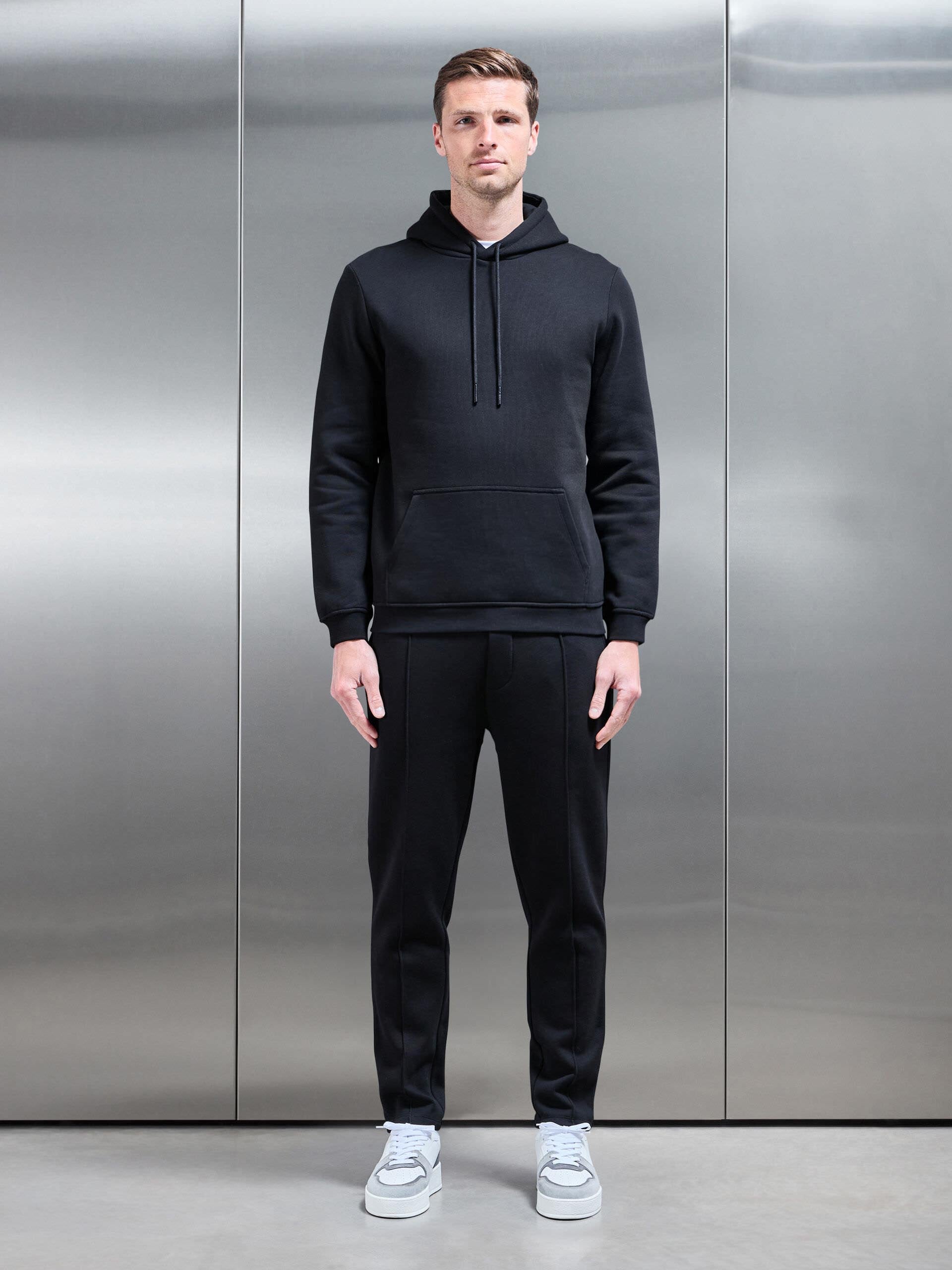 Essential Slim Fit Hoodie in Black