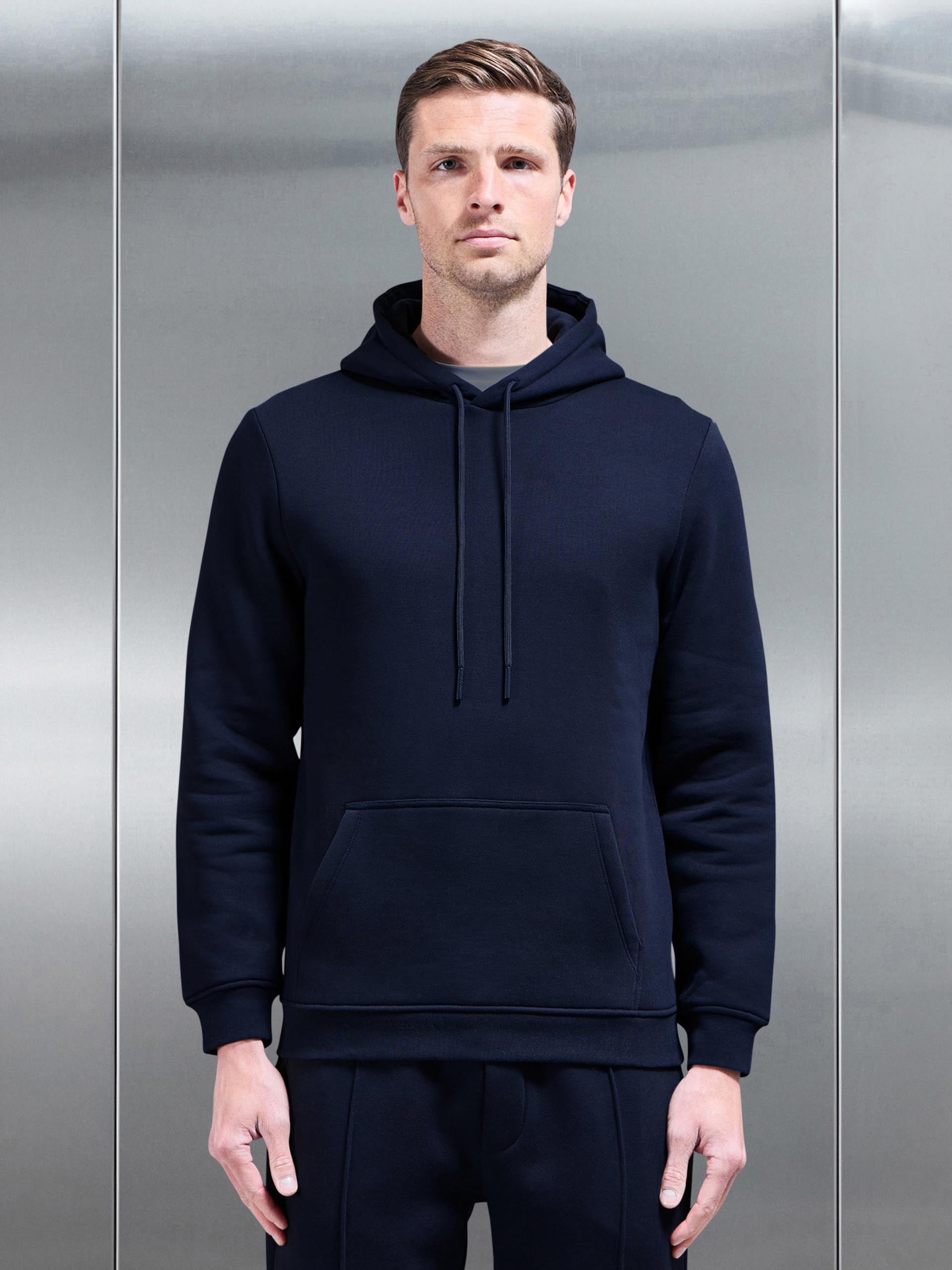 Essential Slim Fit Hoodie in Navy