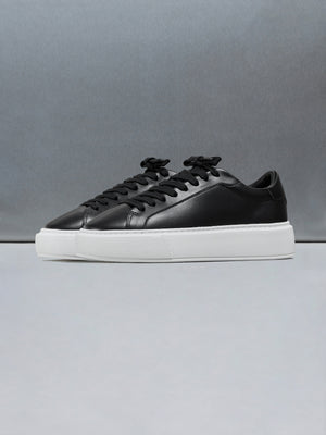 Essential Leather Trainer in Black