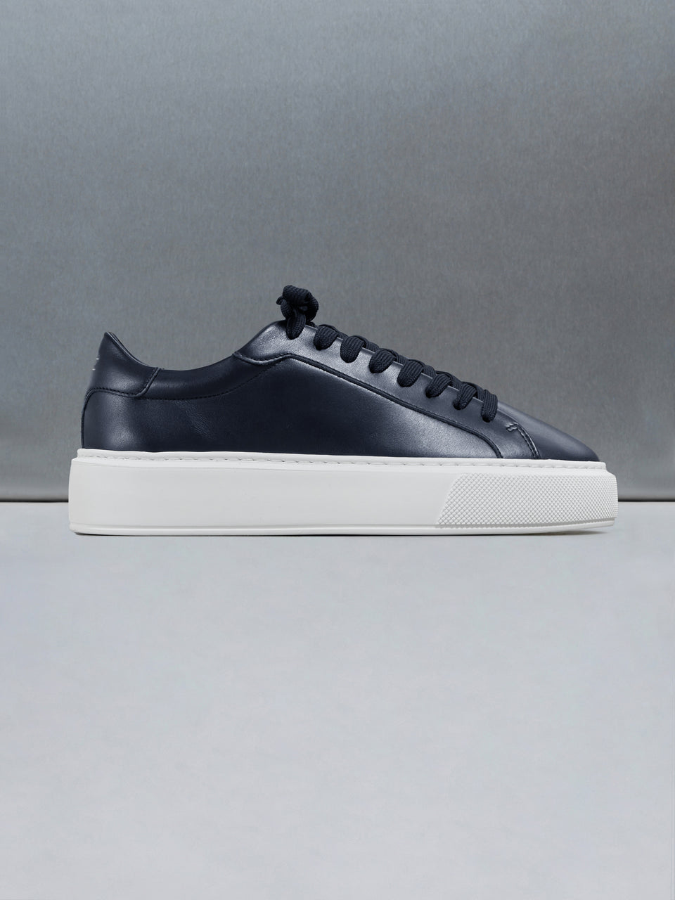 Essential Leather Trainer in Navy