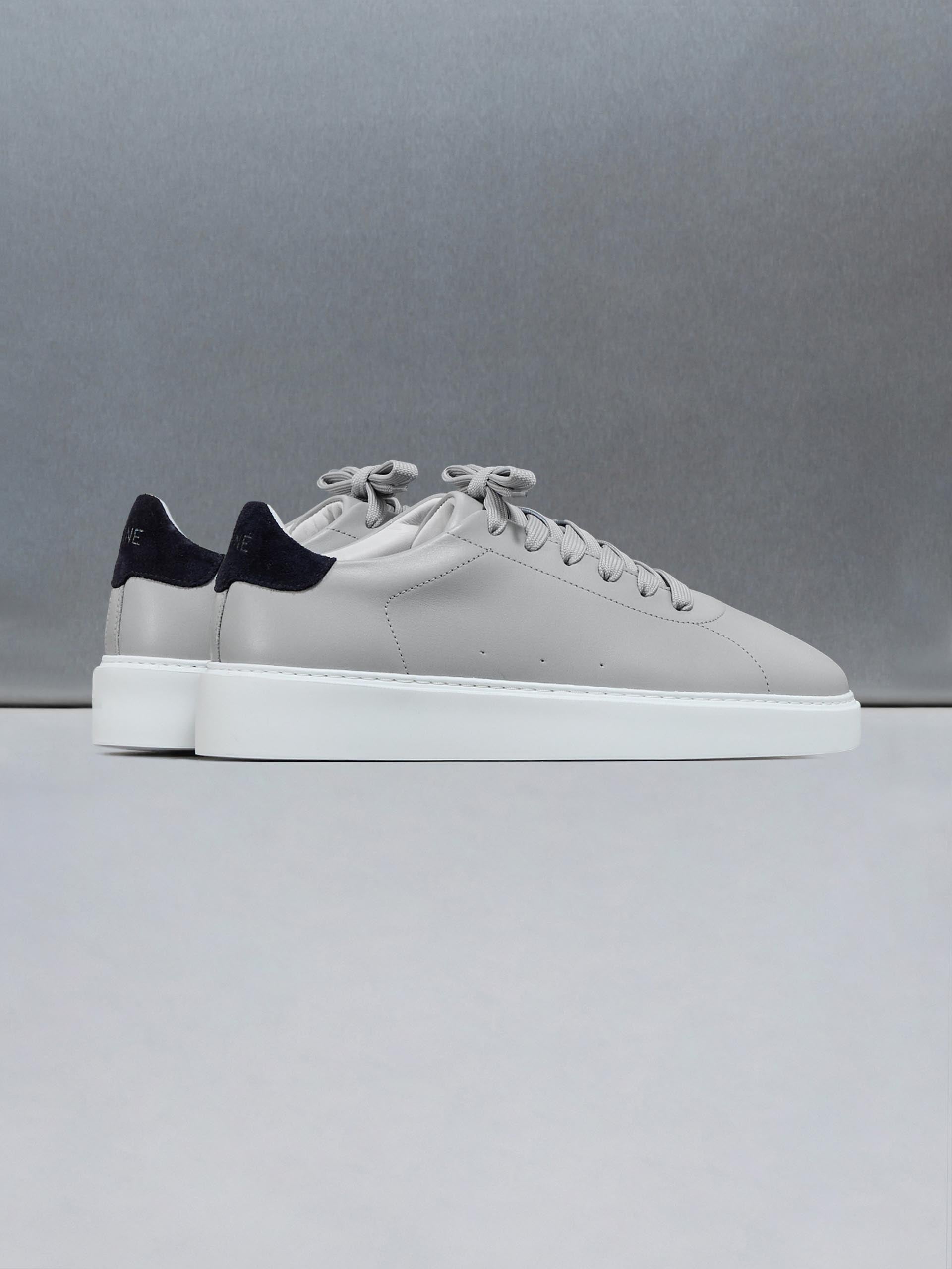 Everyday Leather Trainer in Grey