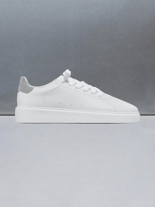 Everyday Leather Trainer in White Grey