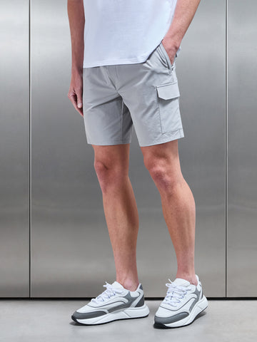 Flat Pocket Technical Cargo Short in Mid Grey