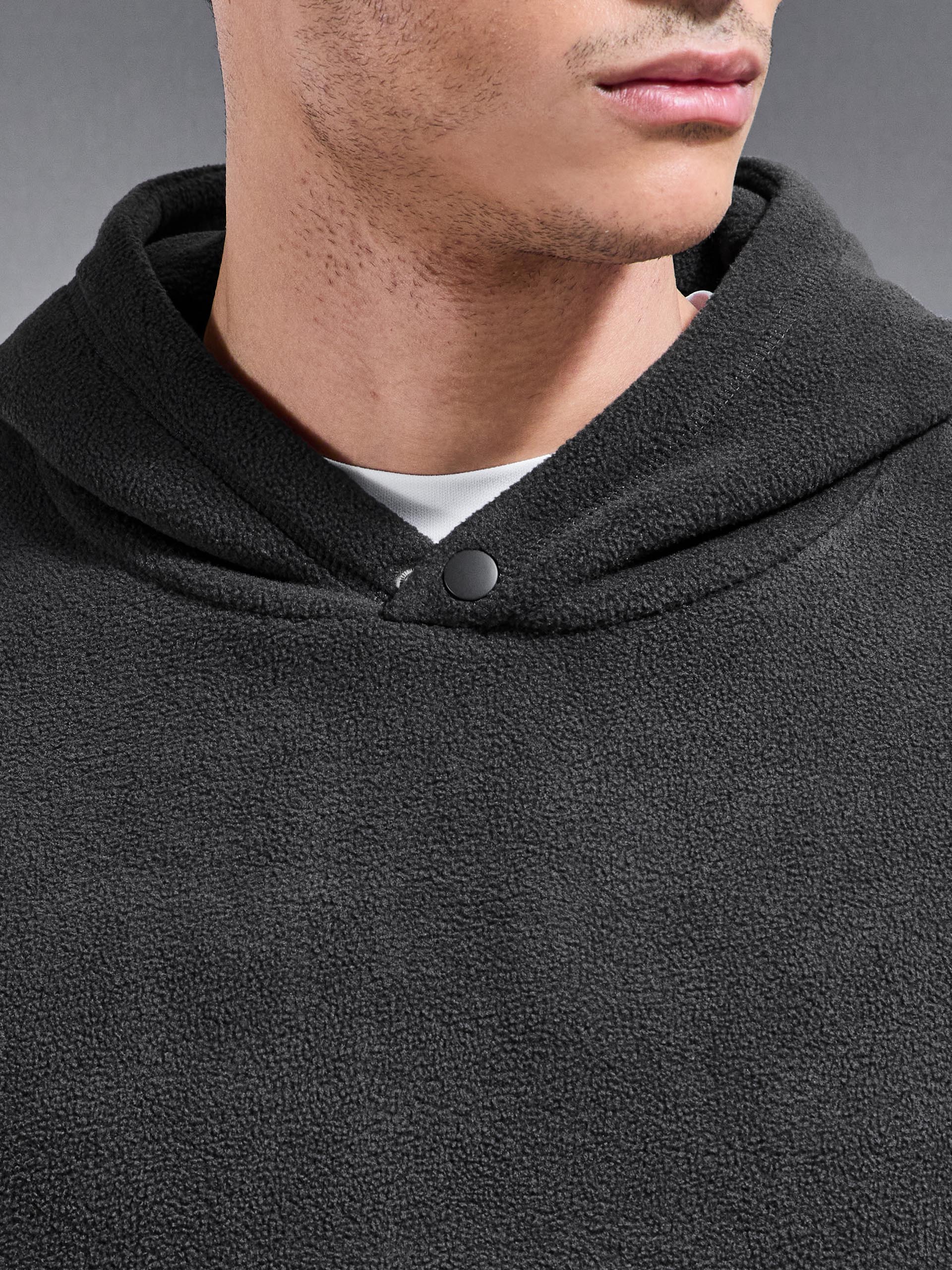 Fleece Relaxed Fit Hoodie in Grey