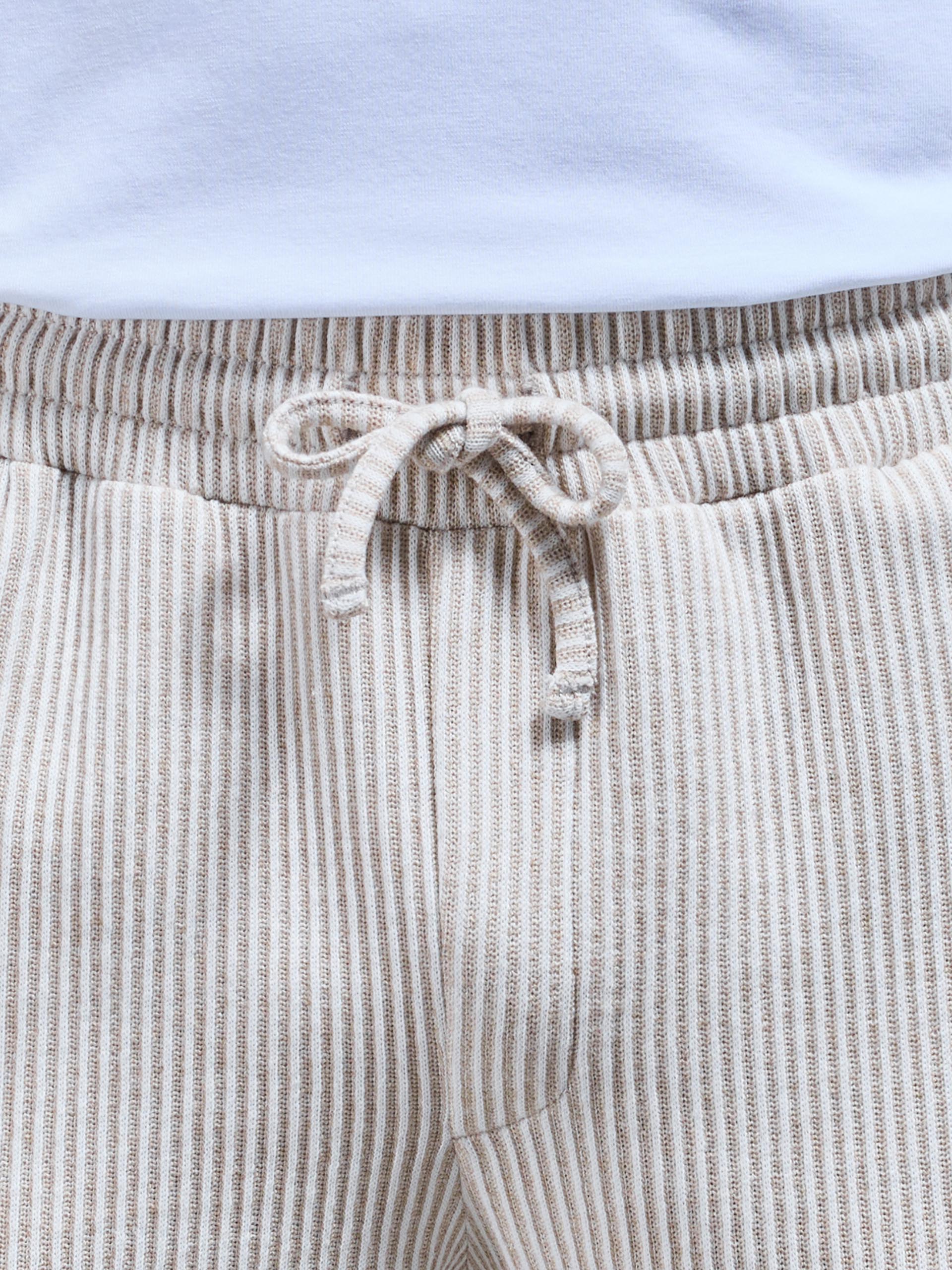 Forde Knitted Stripe Short in Stone