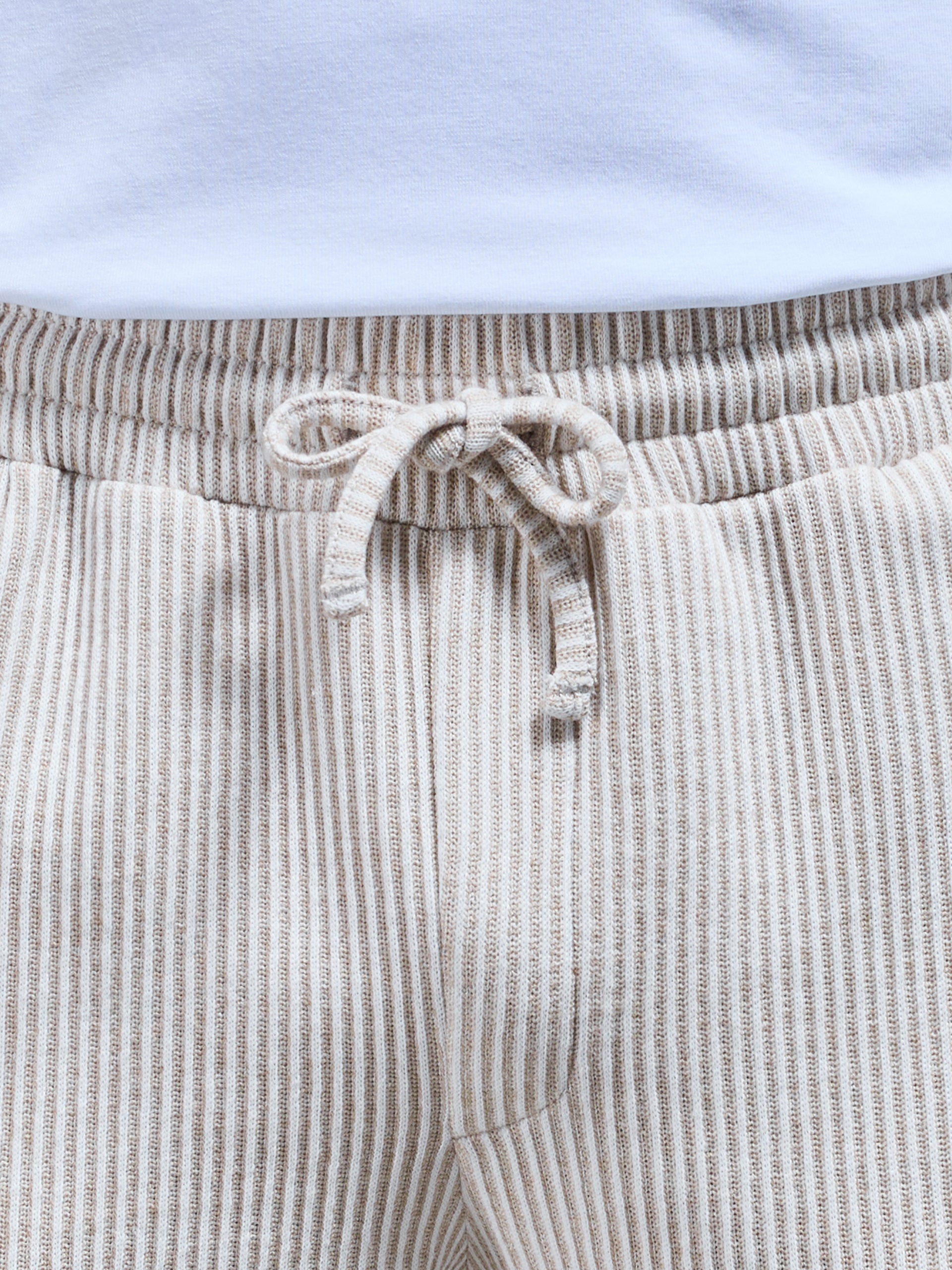 Forde Knitted Stripe Short in Stone