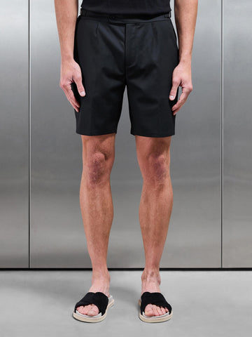 Formal Stretch Side Adjuster Short in Black