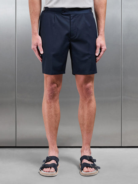 Formal Stretch Side Adjuster Short in Navy