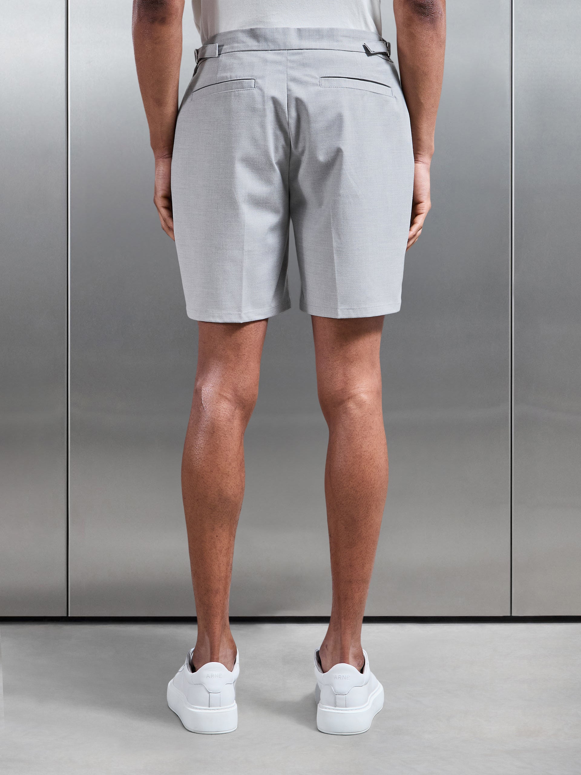 Formal Stretch Side Adjuster Short in Stone