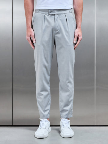 Formal Stretch Side Adjuster Trouser in Stone