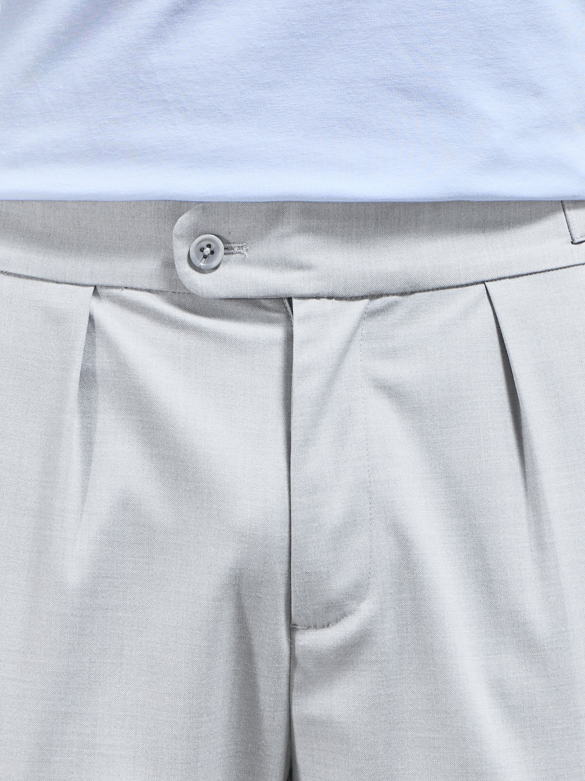 Formal Stretch Side Adjuster Trouser in Off White
