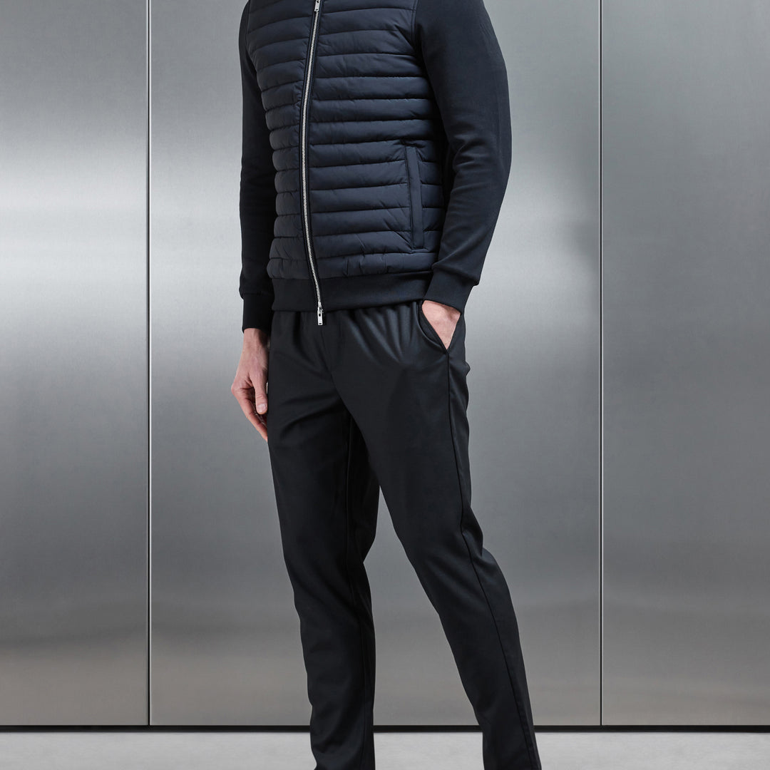 Formal Stretch Drawstring Trouser in Black